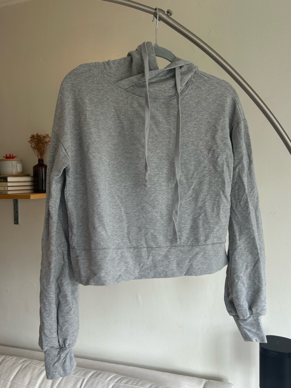 Alo grey cropped hoodie